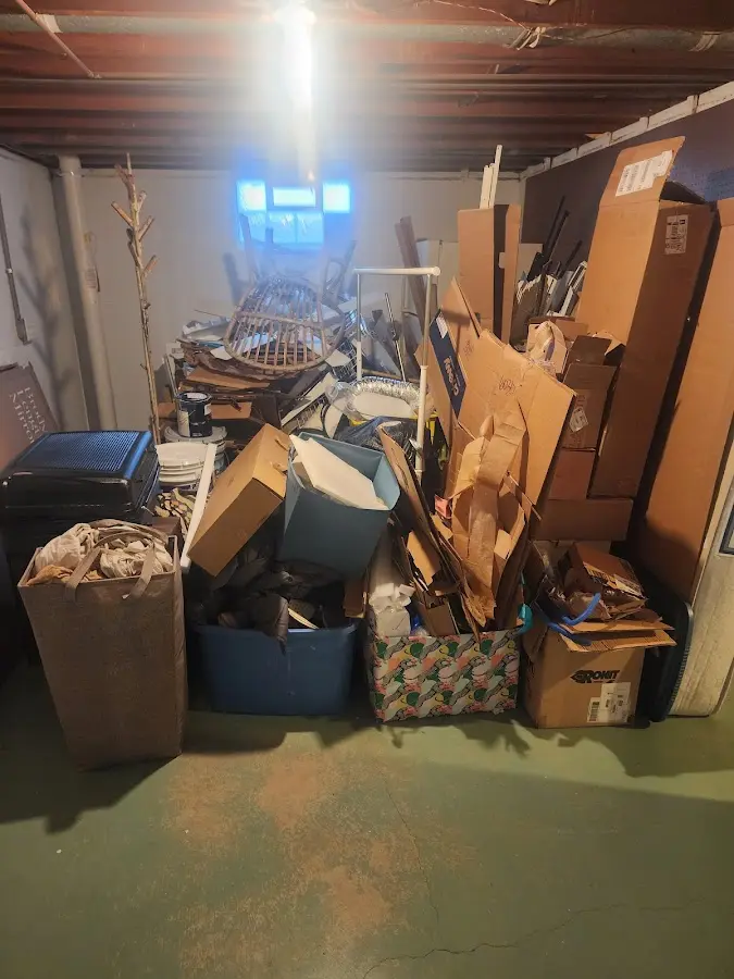 Roll-off dumpster container at job site for Yard Waste Dumpster Rental in Economy